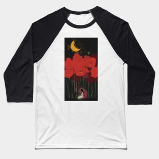 Poppies and the Butterfly Baseball T-Shirt